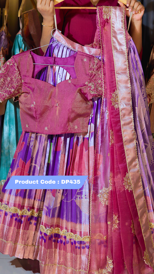DP435 - RAKSHA BANDAN KANCHI PATTU HALF SAREE
