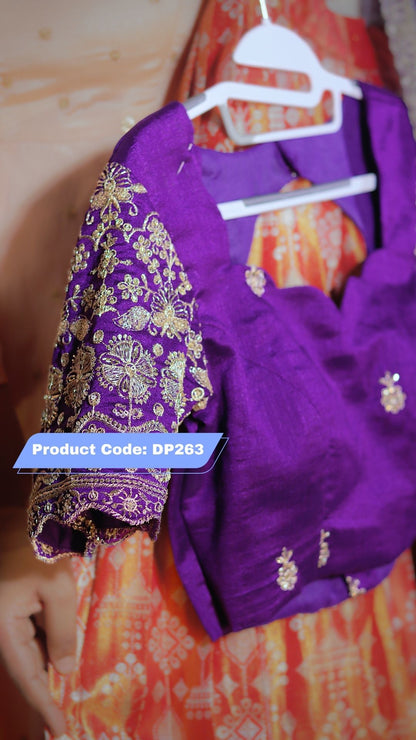 DP263 - Premium Pattu Ready-Wear Half Saree