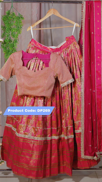 DP269 - Premium Pattu Ready-Wear Half Saree
