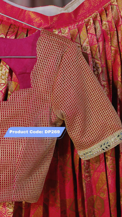 DP269 - Premium Pattu Ready-Wear Half Saree