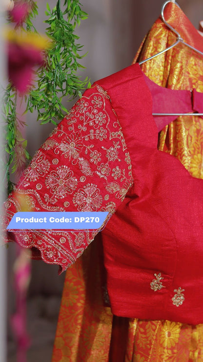 DP270 - Premium Pattu Ready-Wear Half Saree