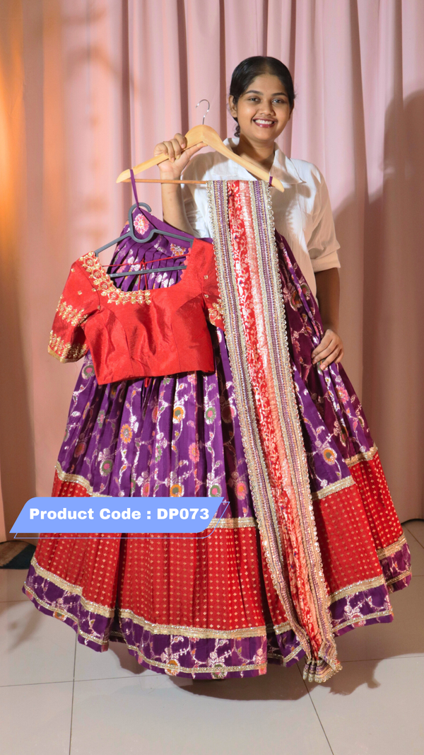 Premium Dola Silk Ready-Wear Half Saree