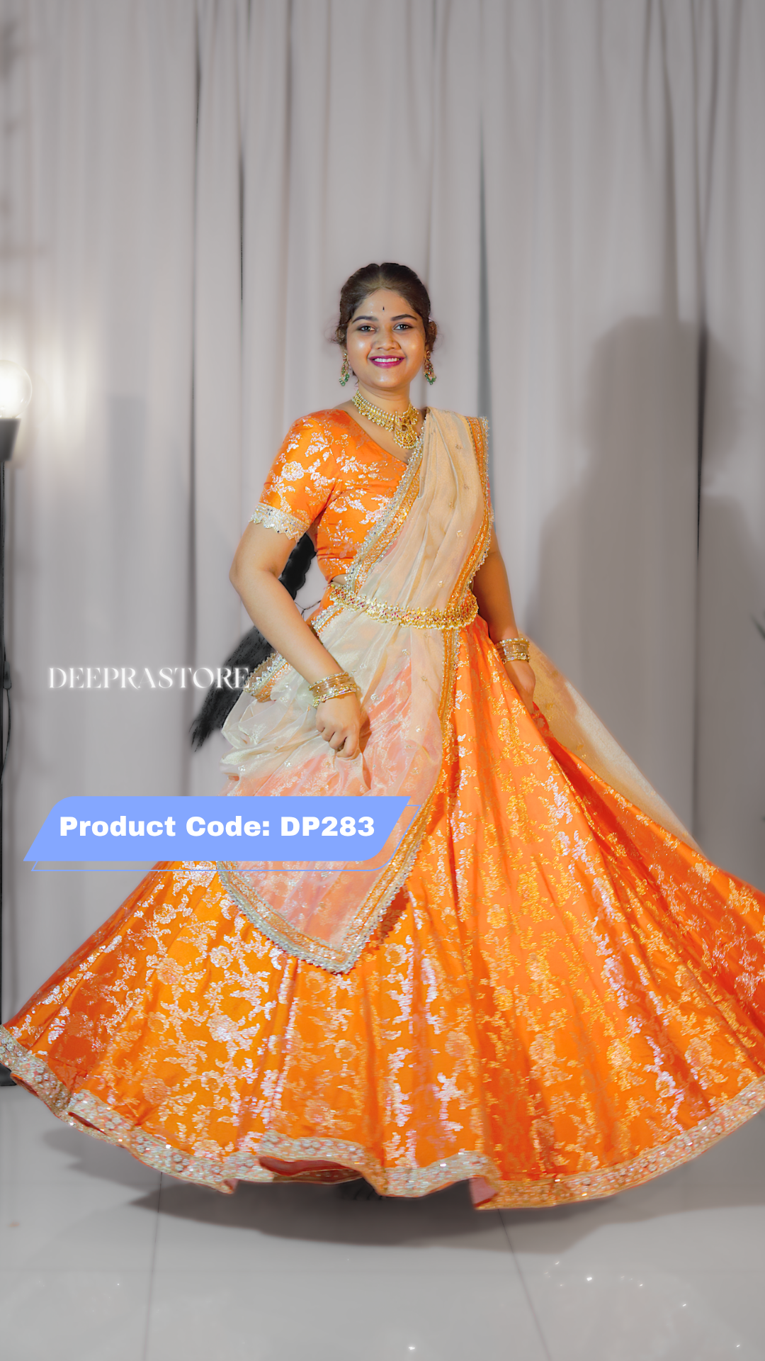 DP283 - Festive Banarasi Silk Lehenga / Half Saree Set