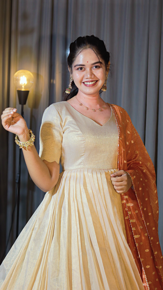 DP-D-018 – Two-Piece Anarkali Dress with Dupatta