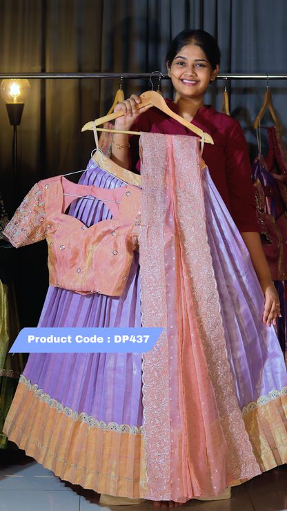 DP437 - RAKSHA BANDAN KANCHI PATTU HALF SAREE