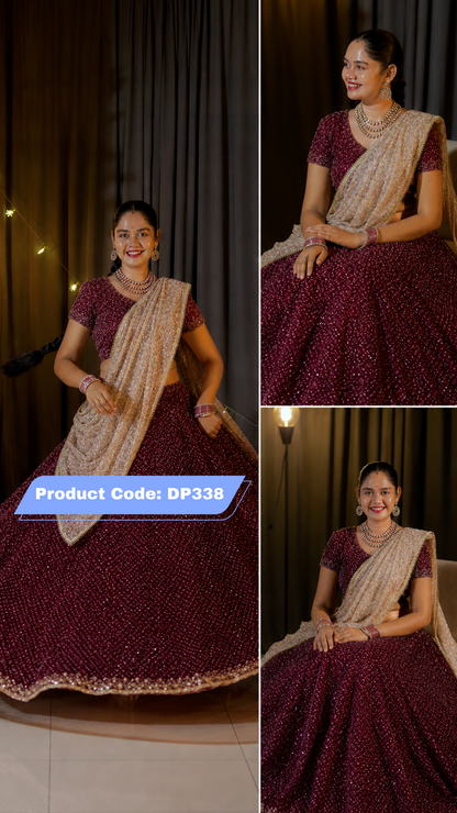 DP338 - Party wear Designer Half Saree