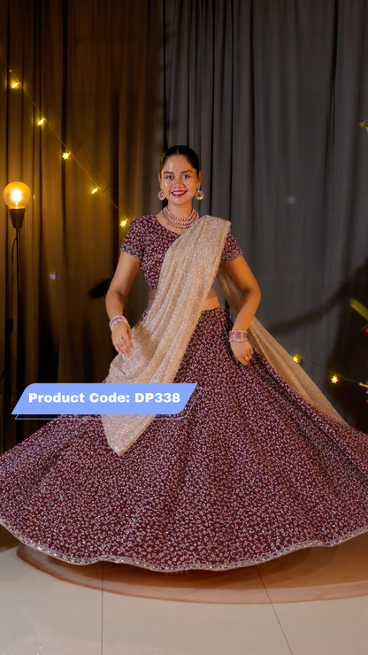 DP338 - Party wear Designer Half Saree