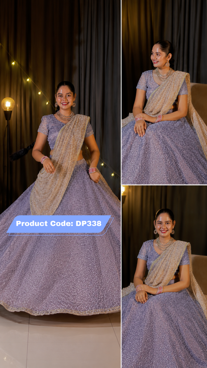 DP338 - Party wear Designer Half Saree
