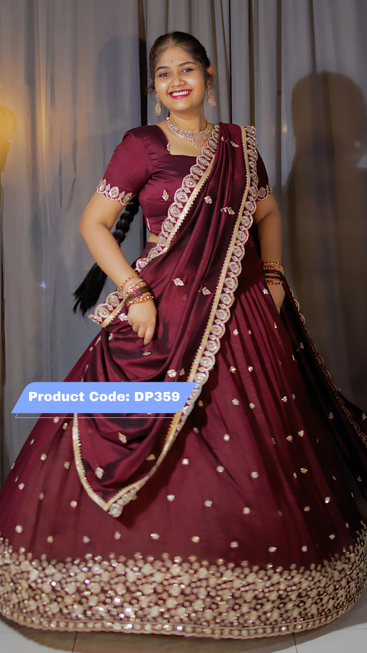 DP359 - Designer Half saree - Customization