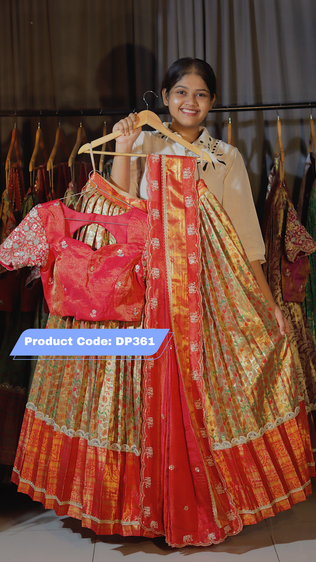 DP361 - Premium Pattu Ready-Wear Half Saree