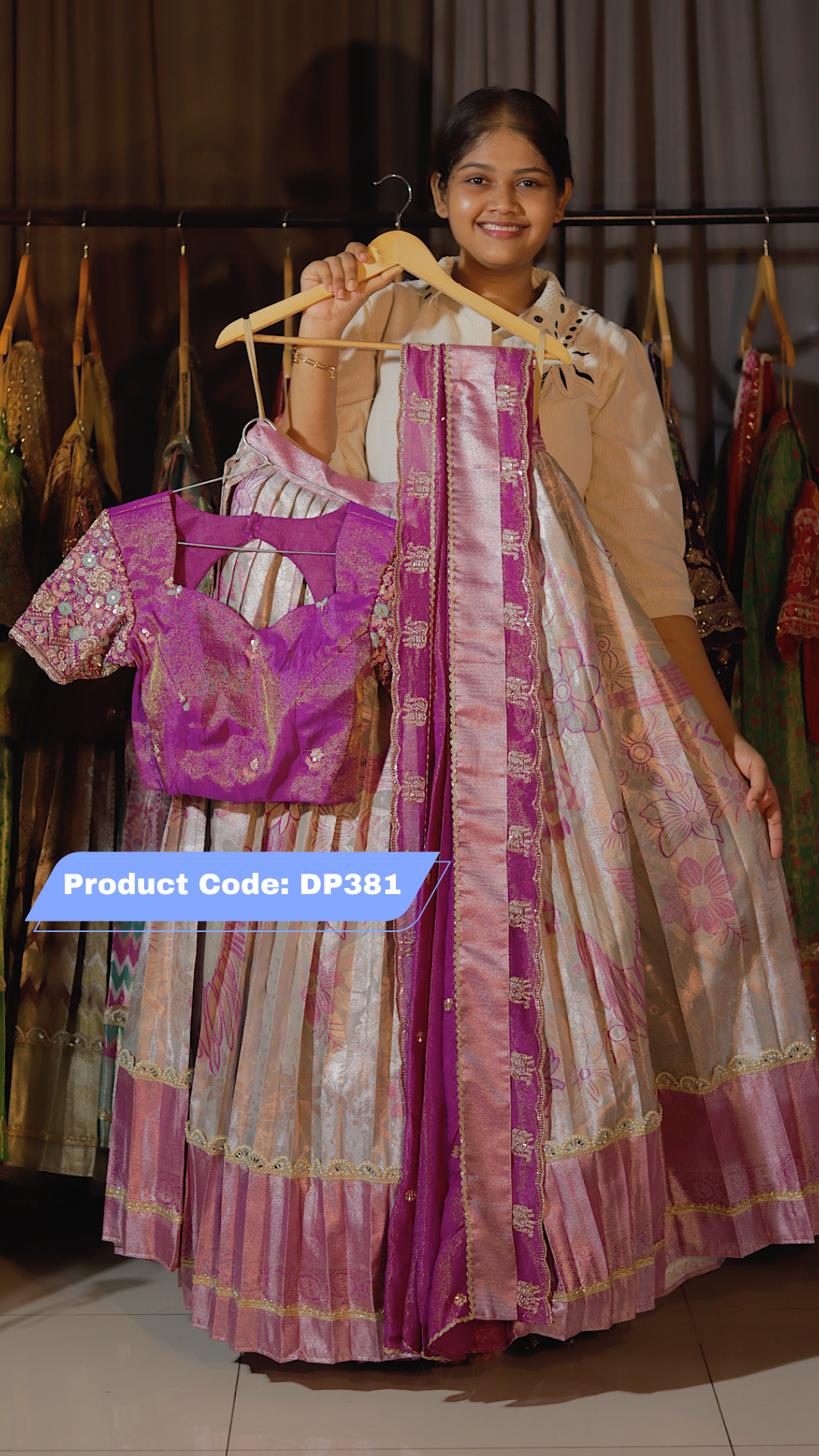 DP381 - Premium Pattu Ready-Wear Half Saree