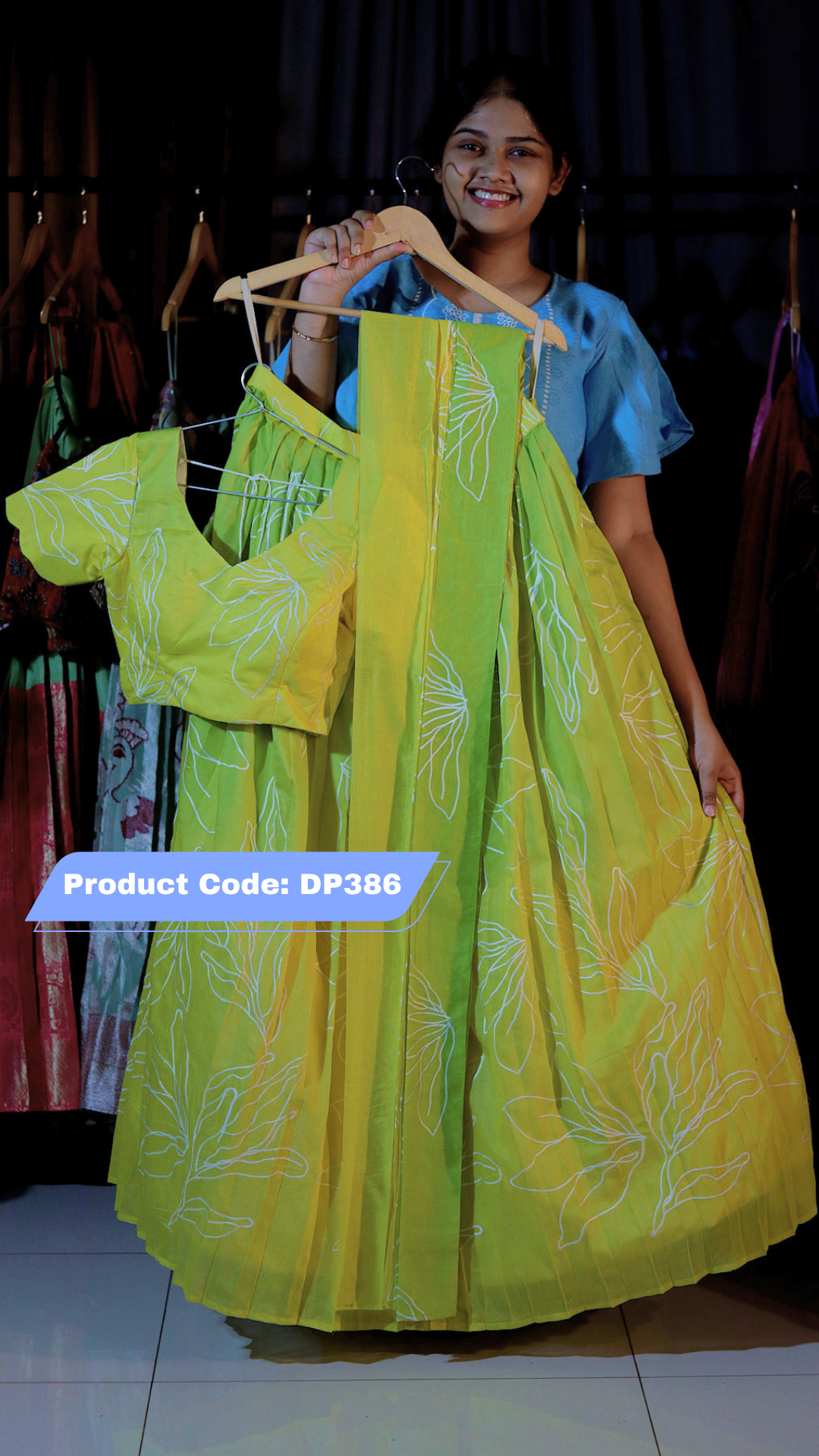 DP386 - Ashadam Sale Half Saree Clearance Sale