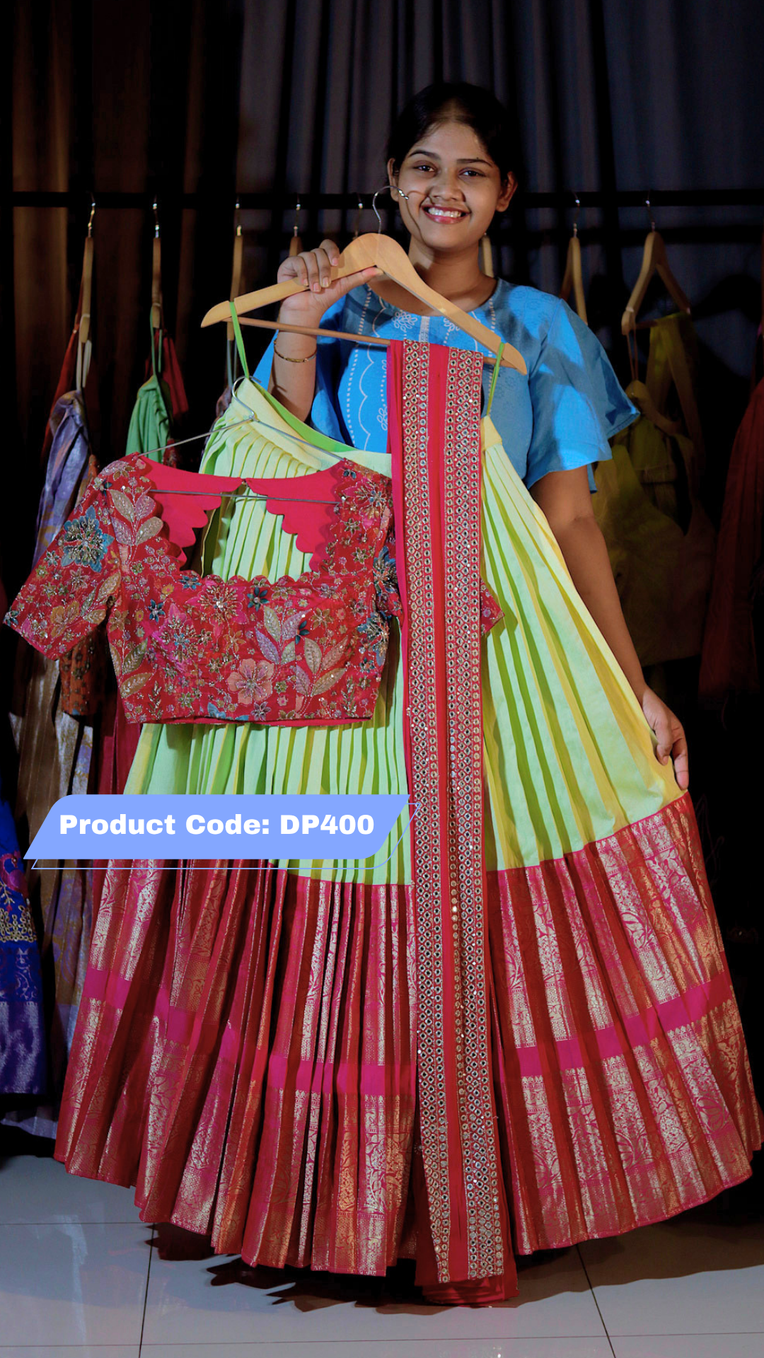 DP400 - Ashadam Sale Half Saree Clearance Sale