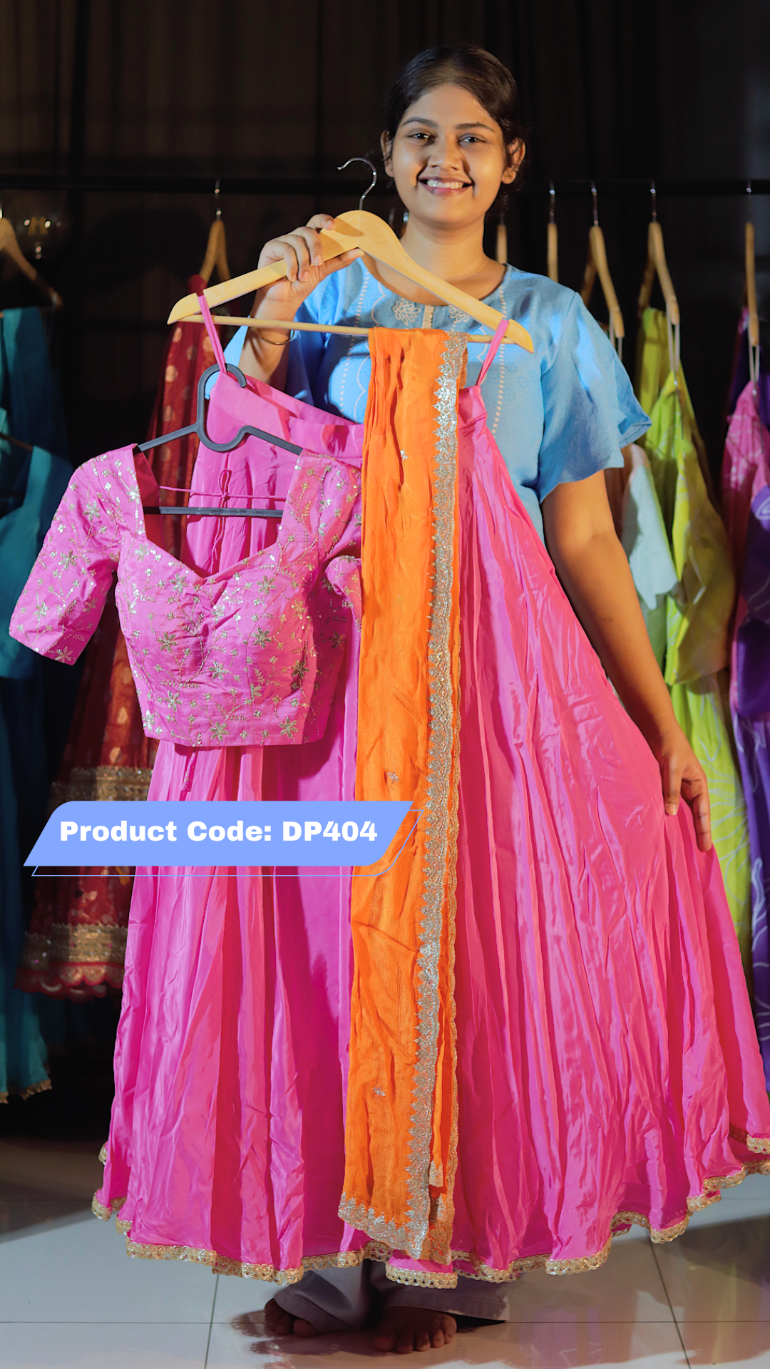 DP404 - Ashadam Sale Half Saree Clearance Sale