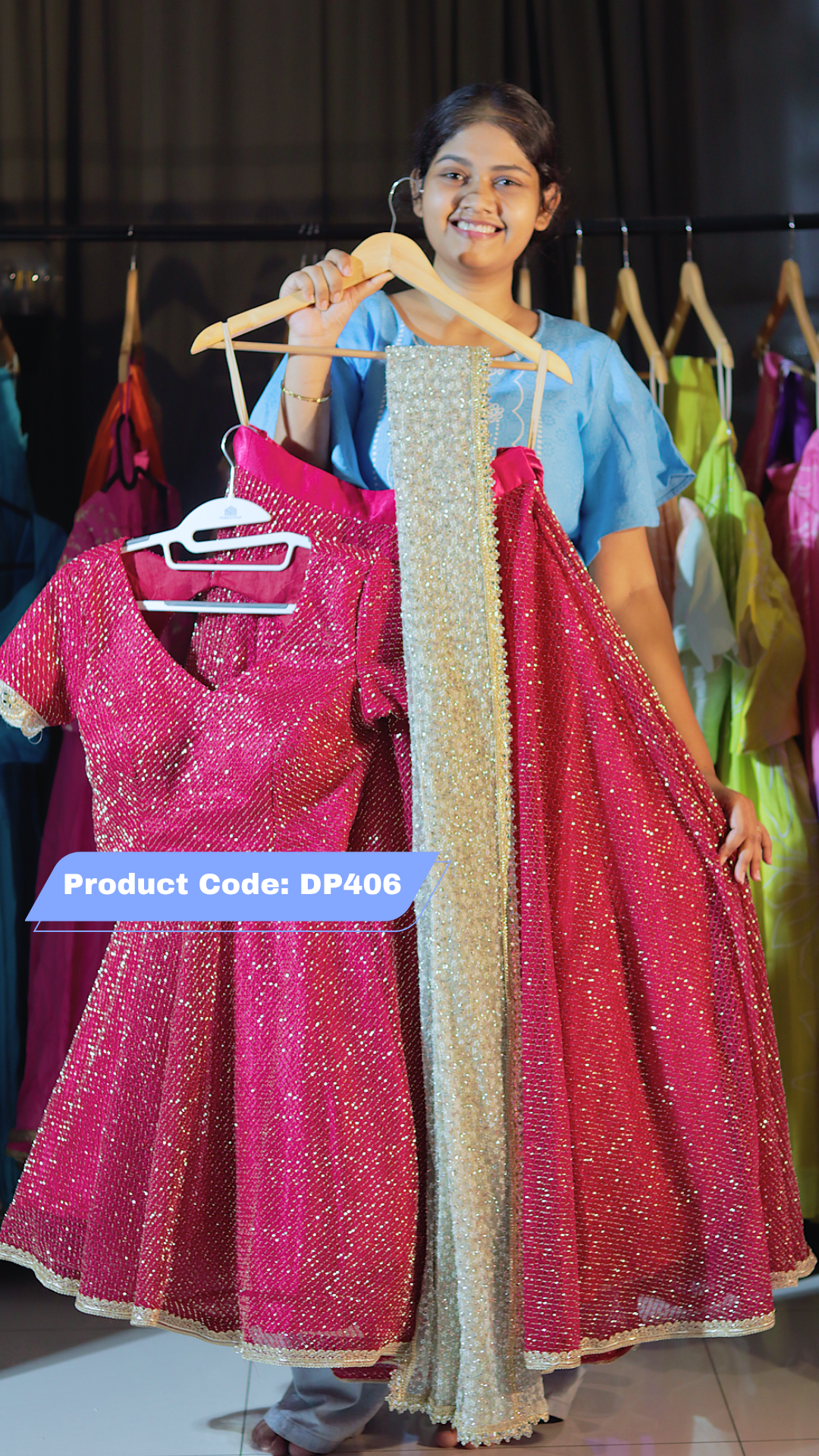 DP406 - Ashadam Sale Half Saree Clearance Sale