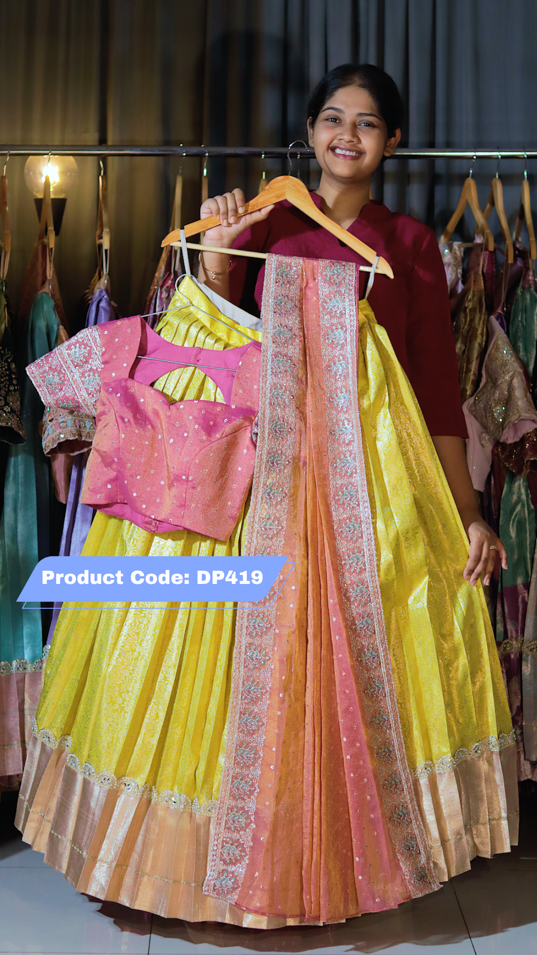 DP419 - RAKSHA BANDAN KANCHI PATTU HALF SAREE