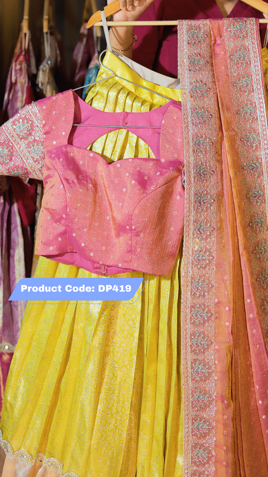 DP419 - RAKSHA BANDAN KANCHI PATTU HALF SAREE