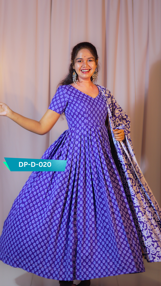 DP-D-020 – Two-Piece Anarkali Dress with Dupatta