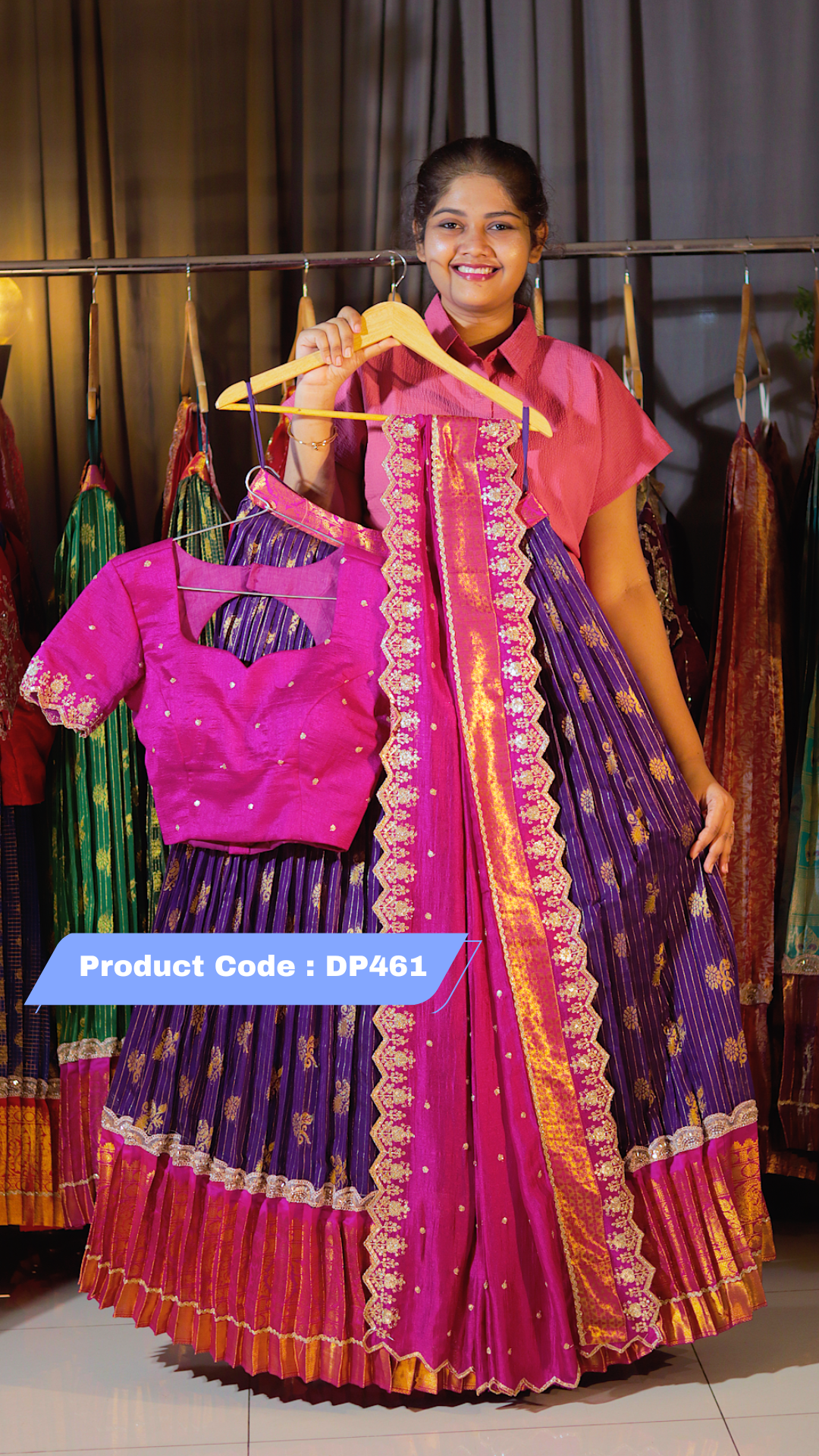 DP461 - Premium Kanchi Pattu Half Saree