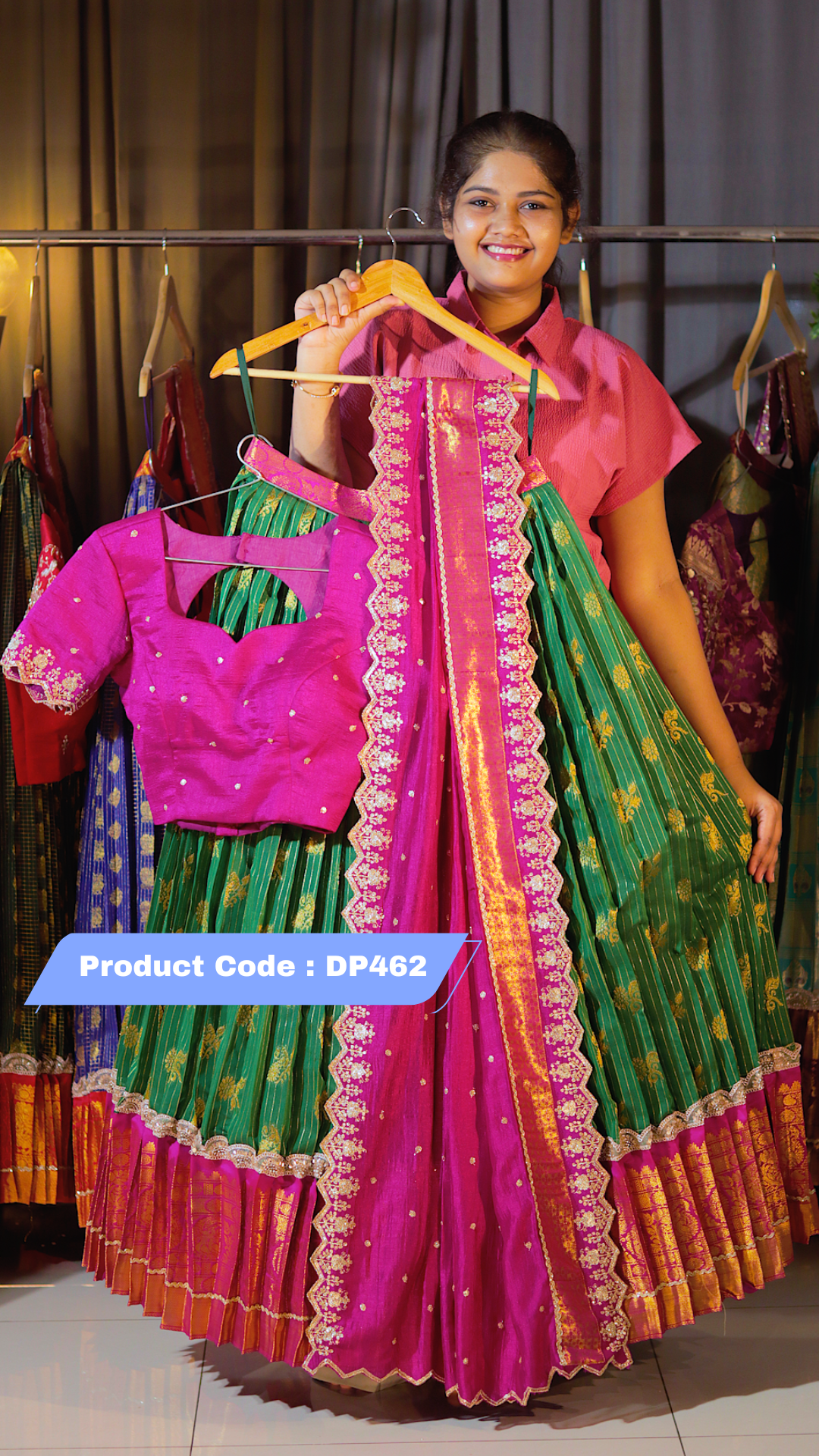 DP462 - Premium Kanchi Pattu Half Saree