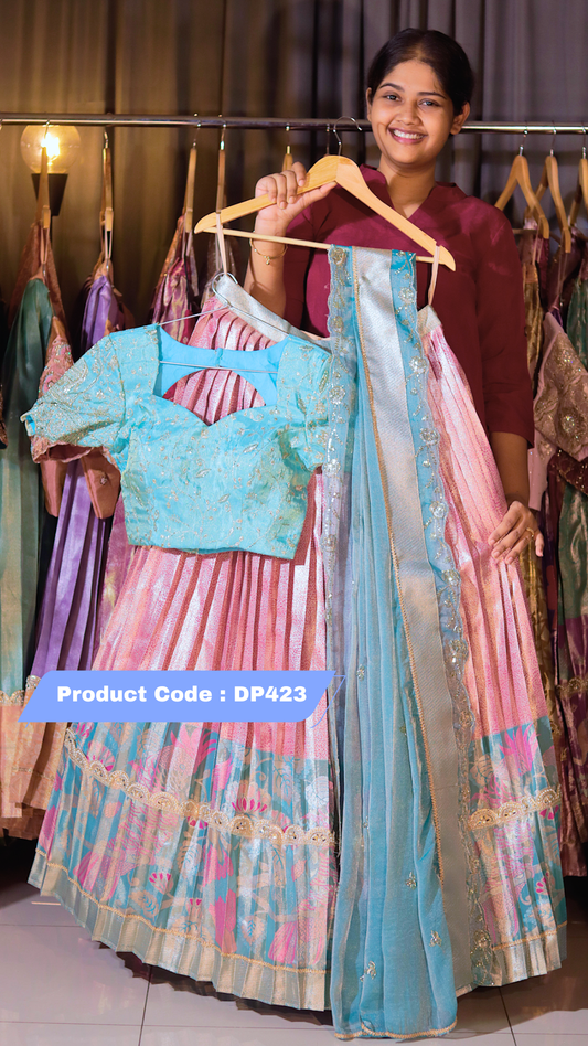 DP423 - RAKSHA BANDAN KANCHI PATTU HALF SAREE