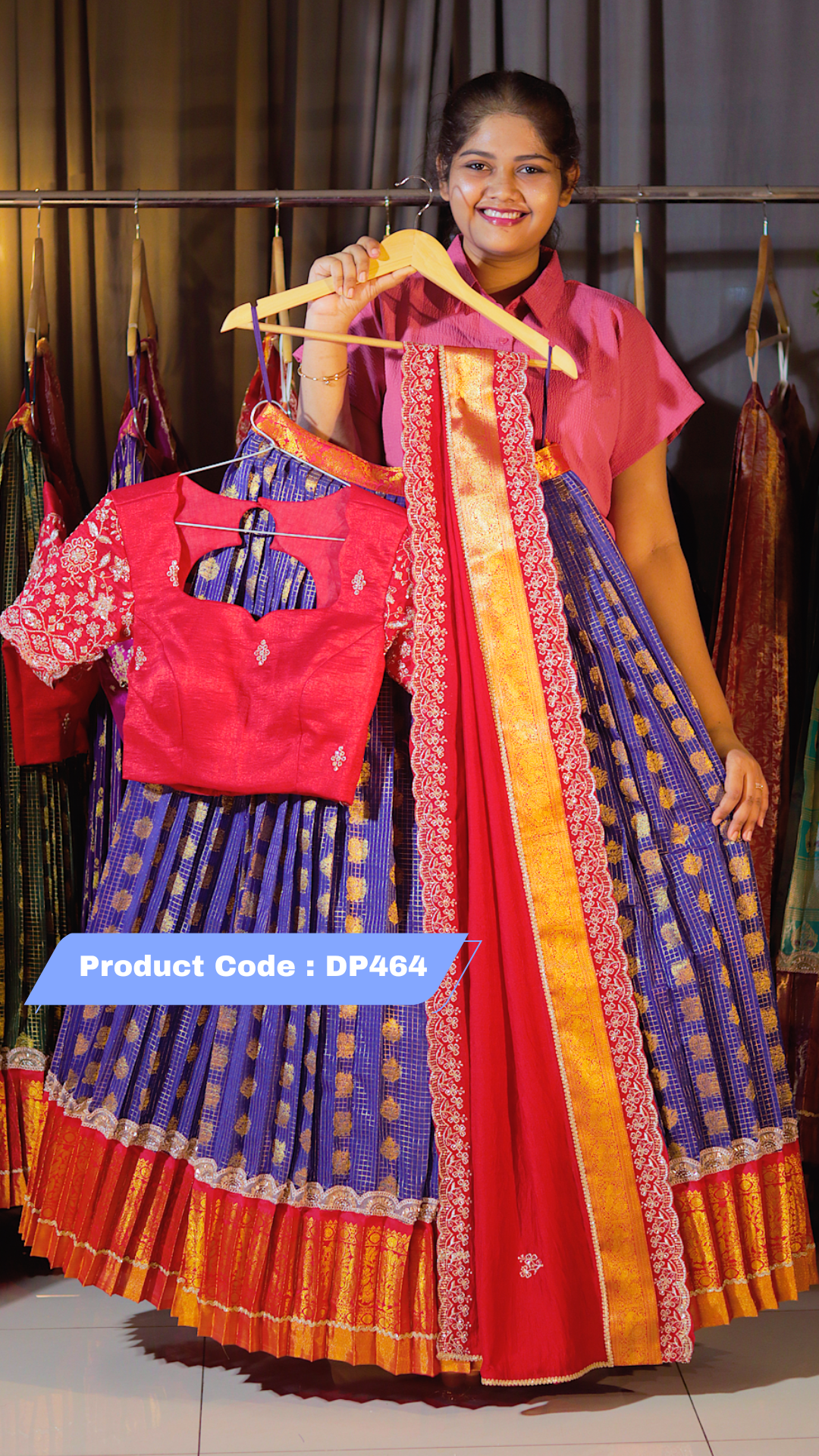 DP464 - Premium Kanchi Pattu Half Saree