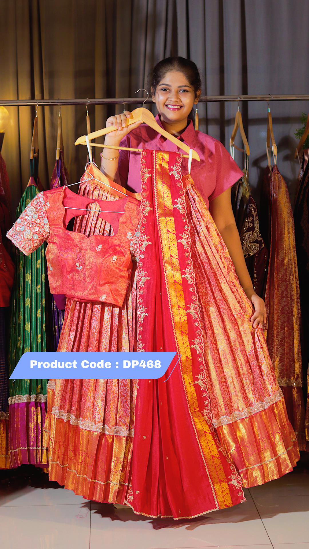 DP468 - Premium Kanchi Pattu Half Saree