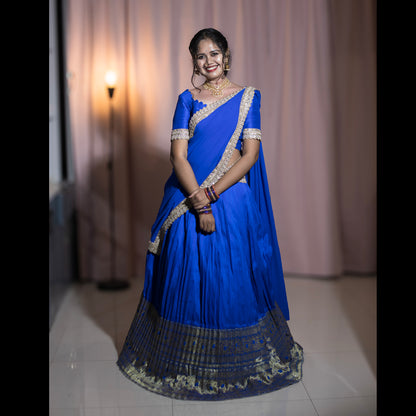 Customizable Traditional Half Saree Set - Choose Your Colors!