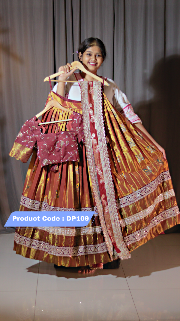 Premium Pattu Ready-Wear Half Saree