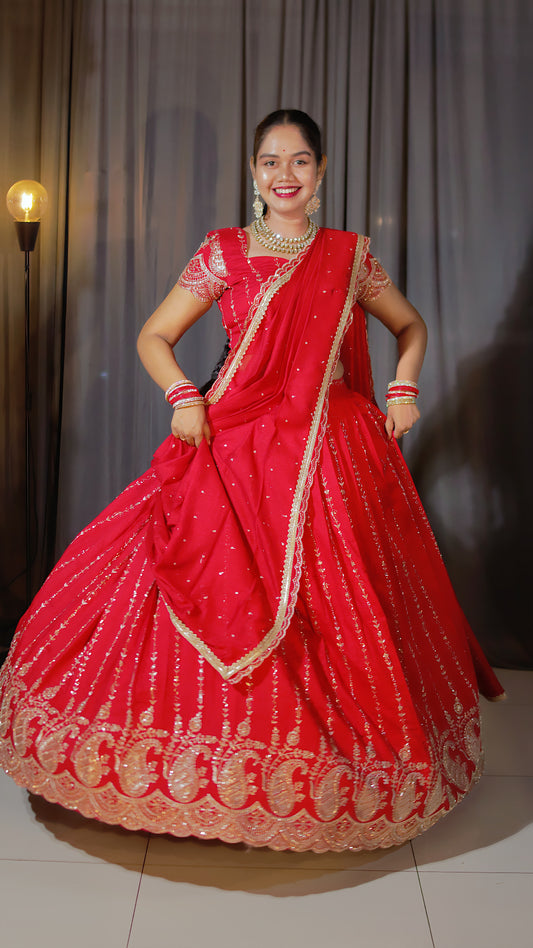 DP360 - Designer Half saree - Customization