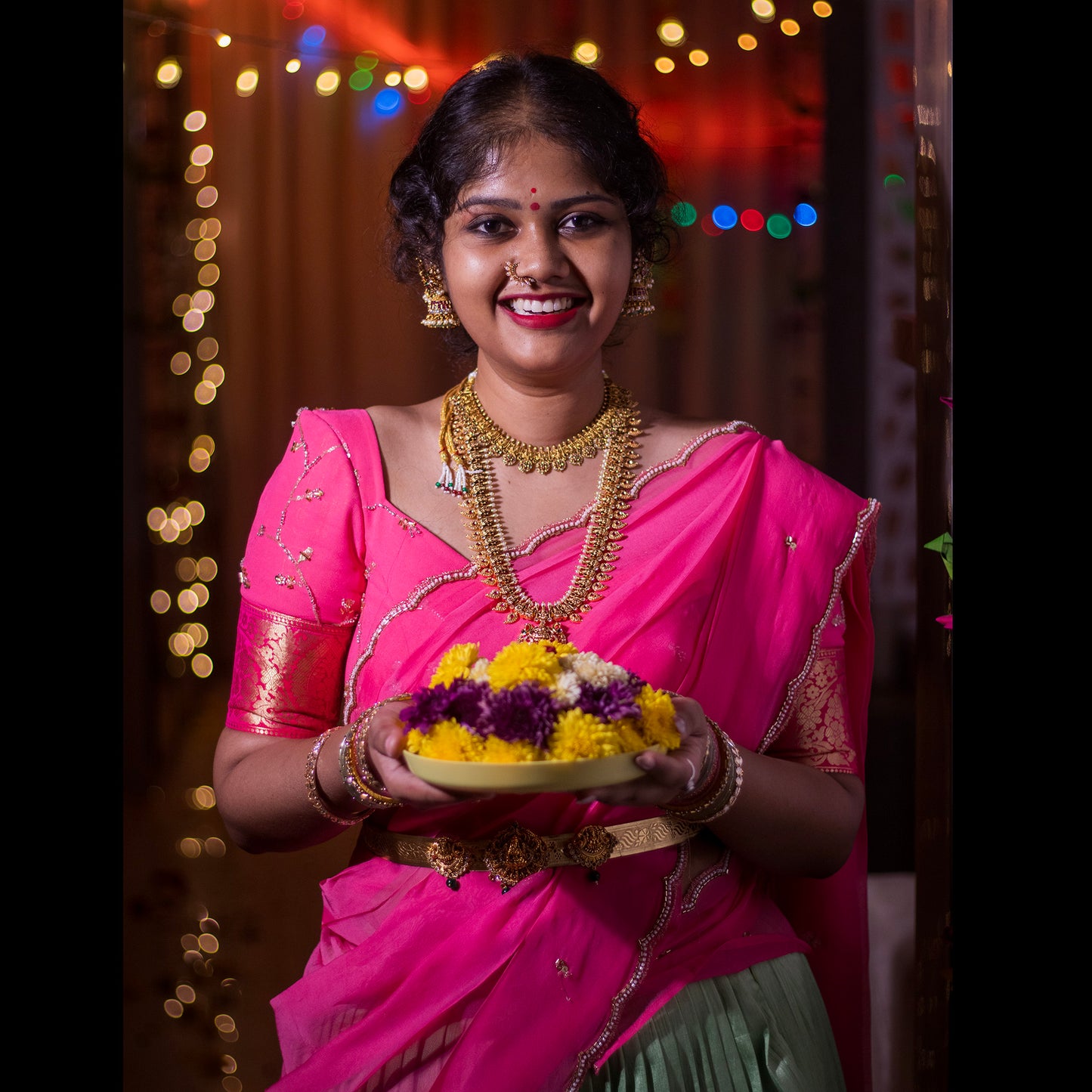 Customizable Traditional Half Saree Set - Choose Your Colors!