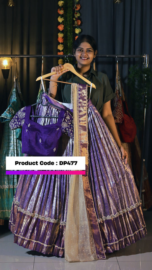 DP477 - KANCHIPATTU HALF SAREE