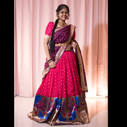 Customizable Traditional Half Saree Set - Choose Your Colors!