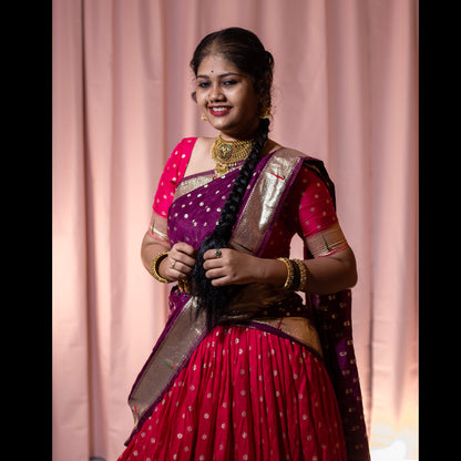 Customizable Traditional Half Saree Set - Choose Your Colors!