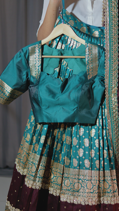 Premium Banaras Ready-Wear Half Saree