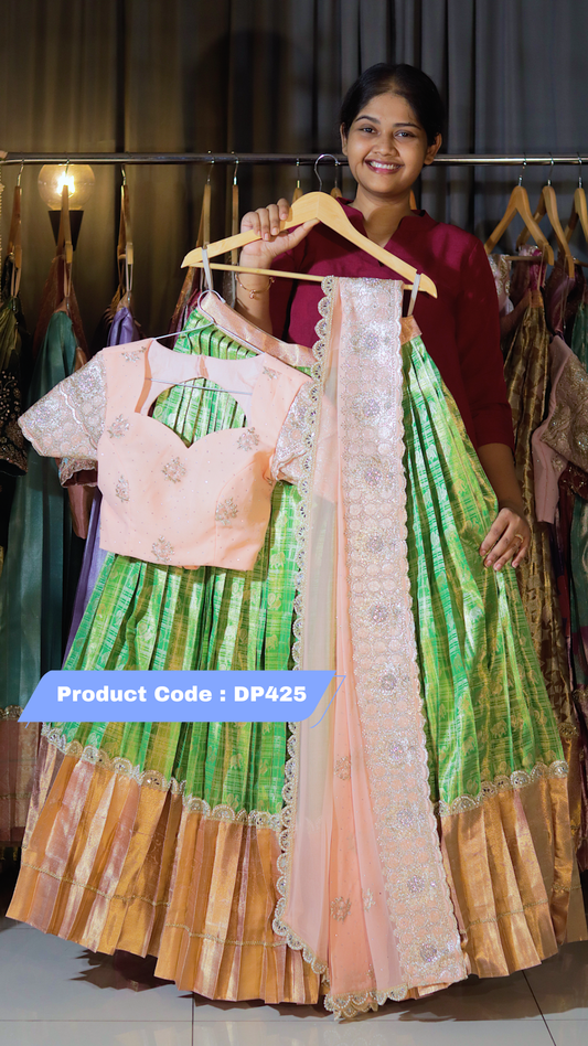 DP425 - RAKSHA BANDAN KANCHI PATTU HALF SAREE