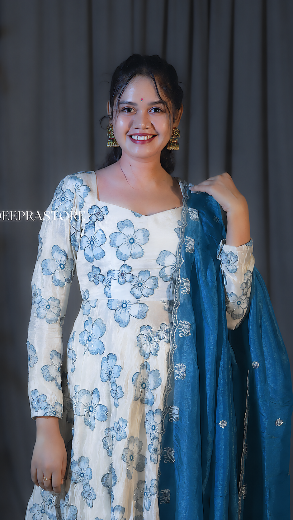 DP-D-053– Two-Piece Anarkali Dress with Dupatta