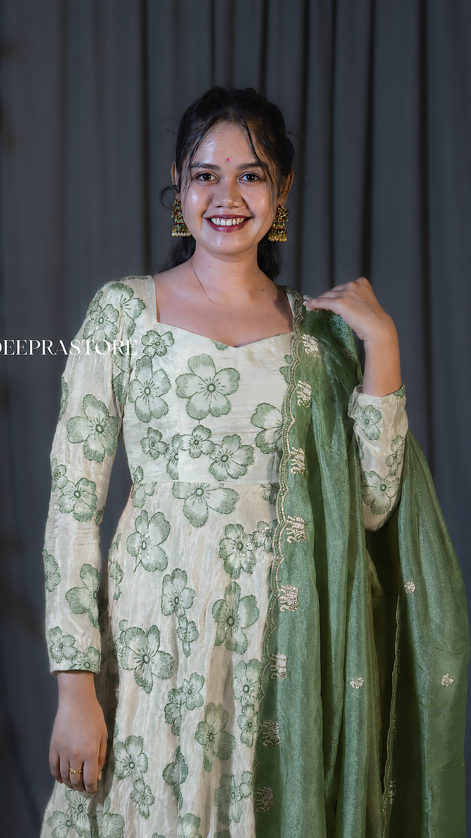 DP-D-053– Two-Piece Anarkali Dress with Dupatta