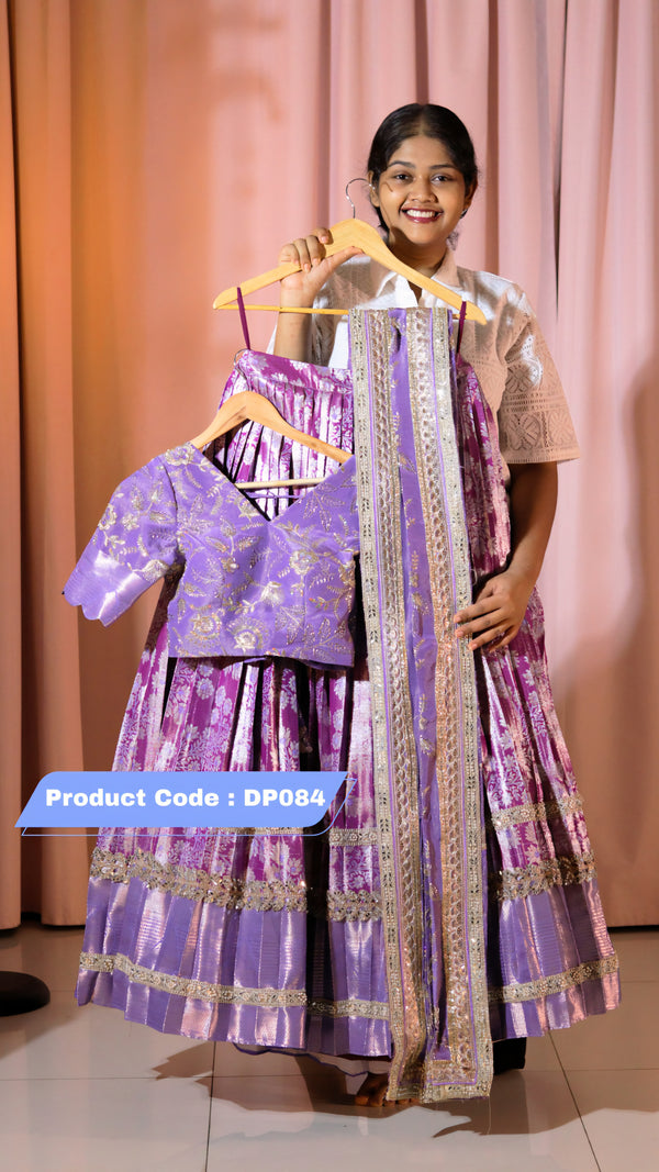 Traditional Pattu Ready-Wear Half Saree