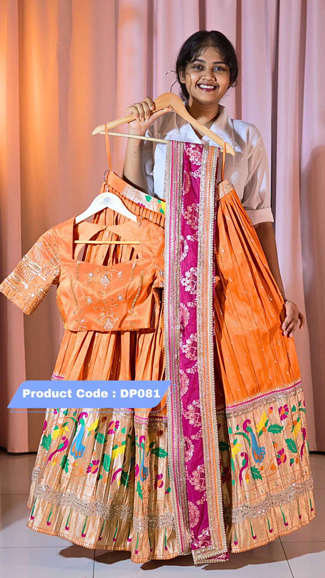 Premium Custom Made Pythani Half Saree