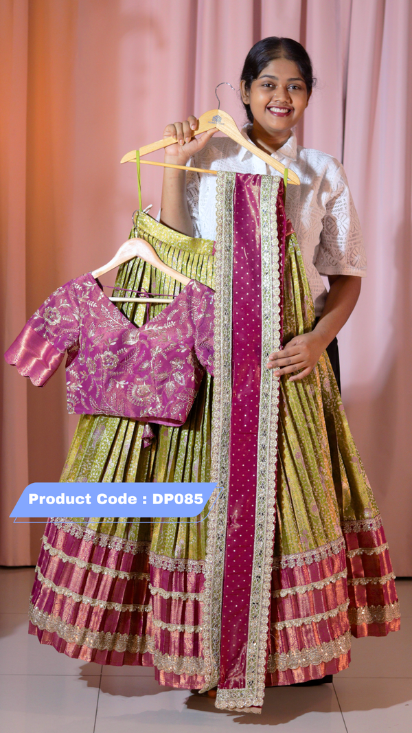 Traditional Pattu Ready-Wear Half Saree