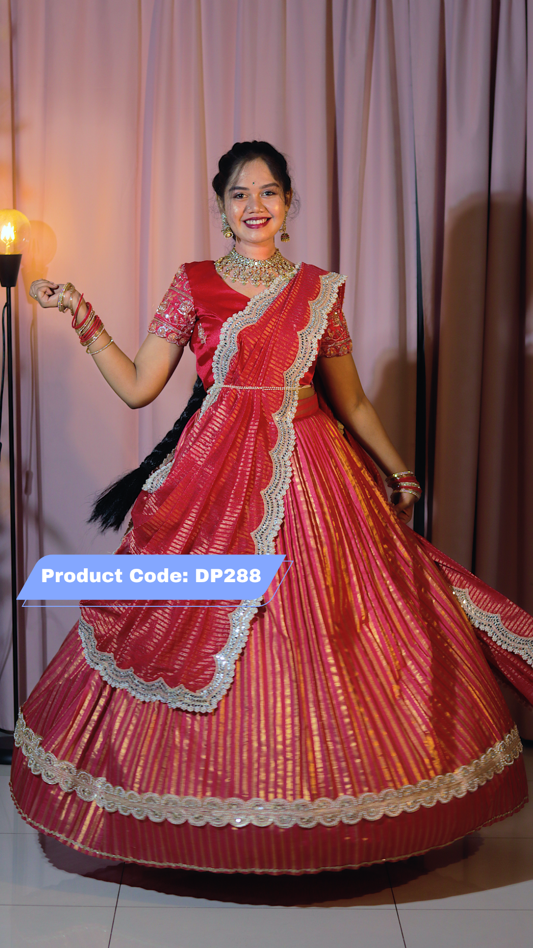 Pure Tissue Half Saree -Made to Order