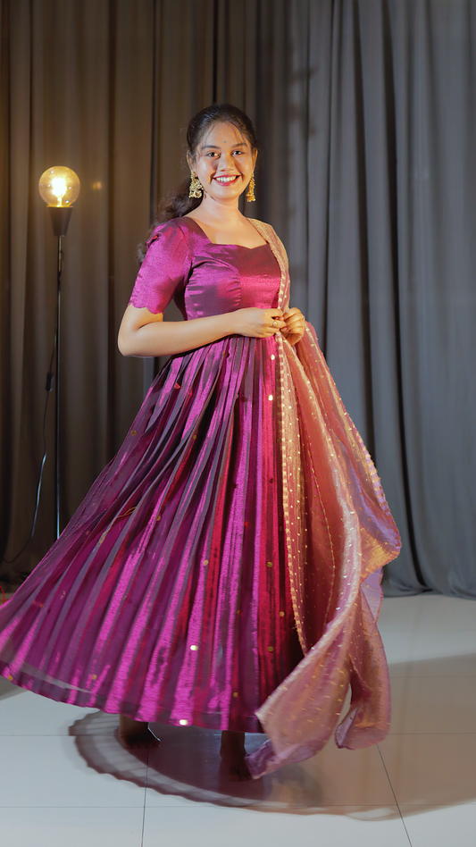 DP-D-050– Two-Piece Anarkali Dress with Dupatta