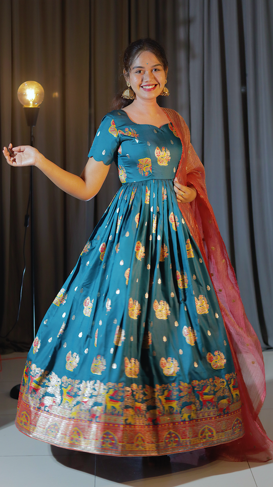 DP-D-049– Two-Piece Anarkali Dress with Dupatta