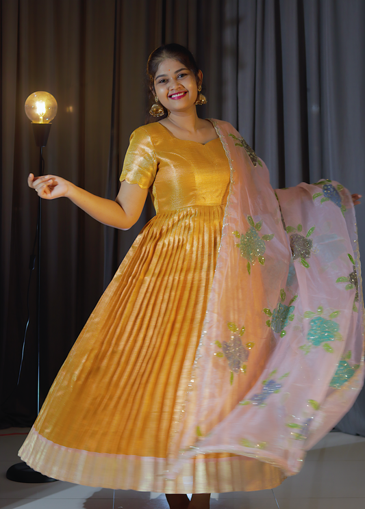 DP-D-052– Two-Piece Anarkali Dress with Dupatta