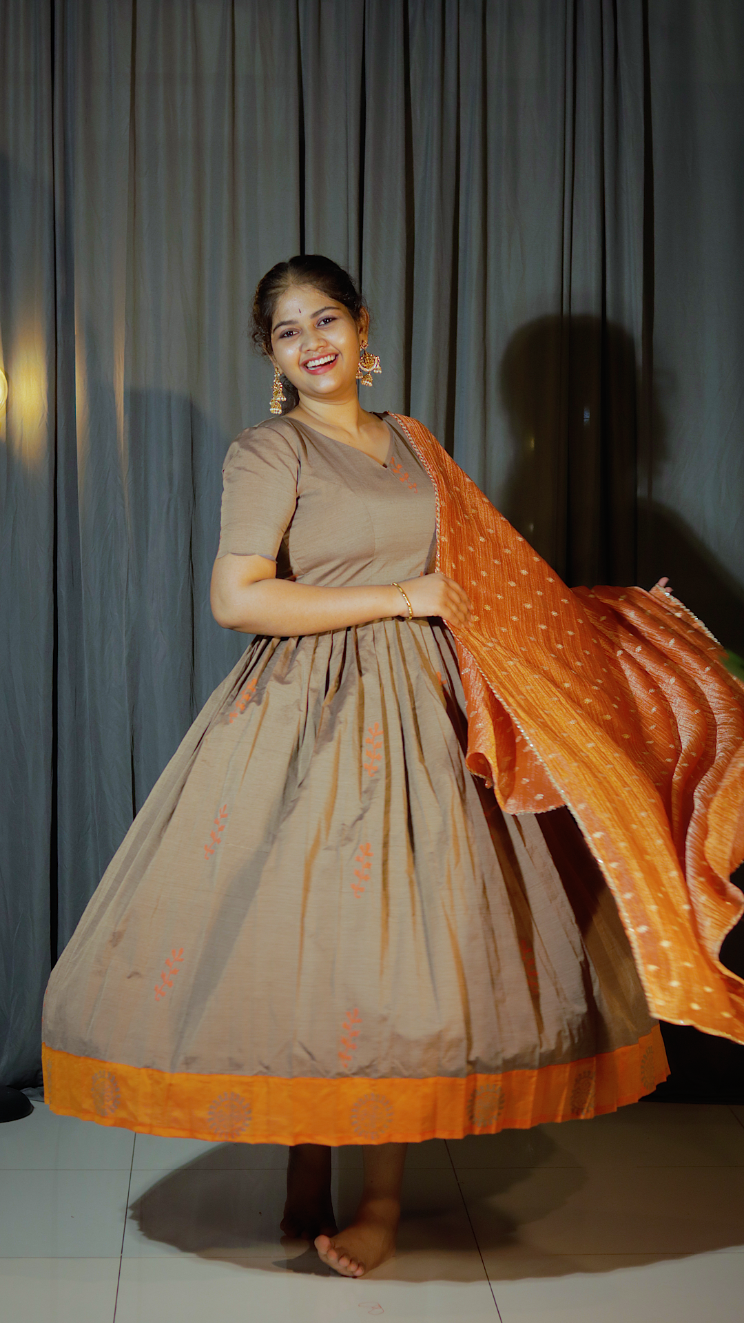 DP-D-014 – Two-Piece Anarkali Dress with Dupatta