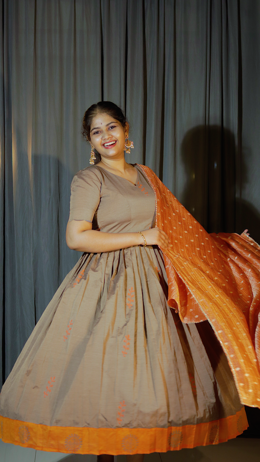 DP-D-014 – Two-Piece Anarkali Dress with Dupatta