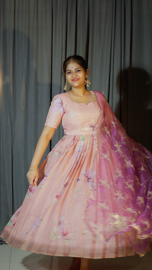 DP-D-015 – Two-Piece Anarkali Dress with Dupatta