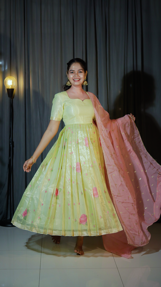 DP-D-016 – Two-Piece Anarkali Dress with Dupatta
