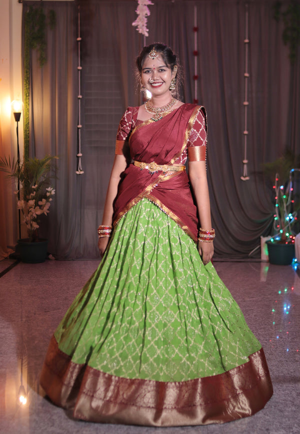 Elegant Georgette Half Saree with Designer Blouse